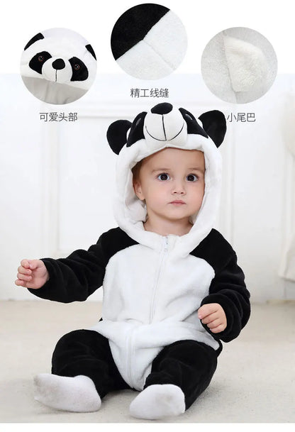 Baby Clothes Winter Pajamas Flannel Thermal Pijamas for Toddler Kids Boys Girls Squirrel Cow Onesies Infant Jumpsuit Pyjamas