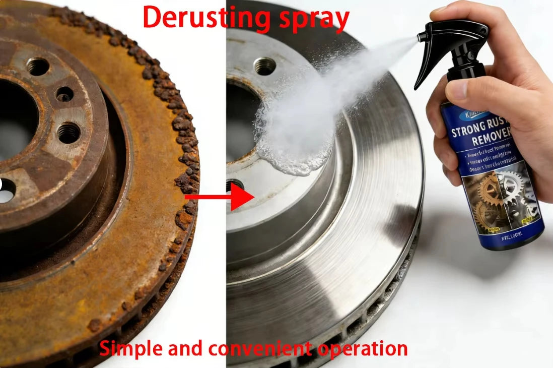 Quick-Acting Car Rust Remover Spray - Care for Auto Exhaust Pipes & Wheel Hubs, Metal Iron Powder Cleaner