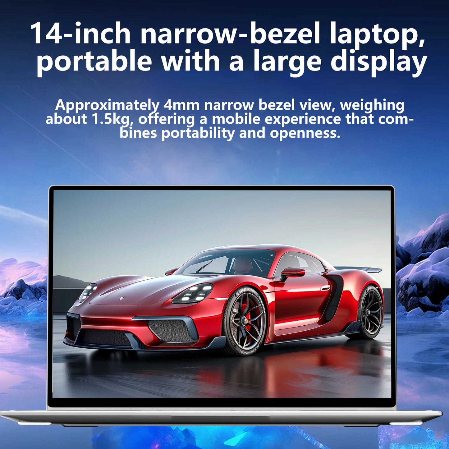LENO 14.1"Ultra Slim Laptop Windows11 Intel 4405U 16GB 2TB SSD Gamer Notebook 1920*1080 Display Office Study Gaming Computer PC