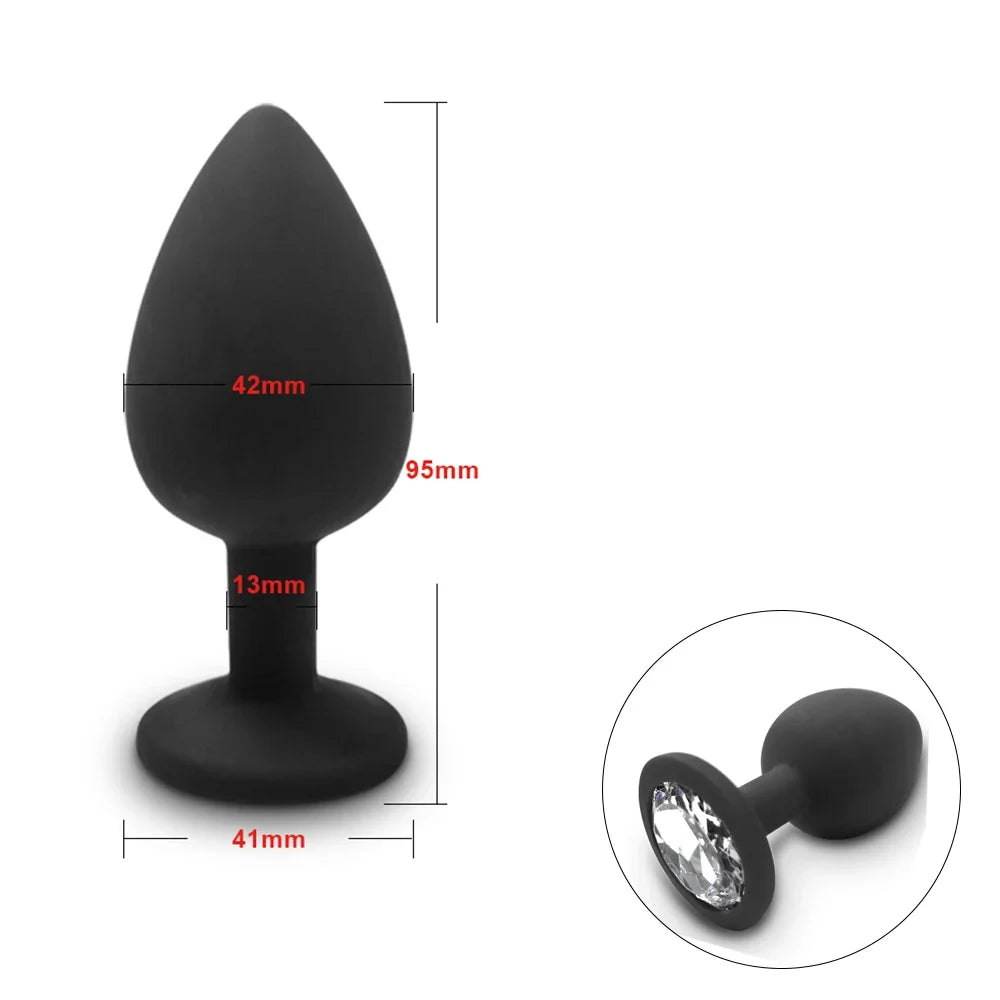 S/M/L Soft Silicone Anal Plug Mini Erotic Butt Plug Sex Toy for Anal Toy Beginner Men Women Gay Couples Prostate Stimulator