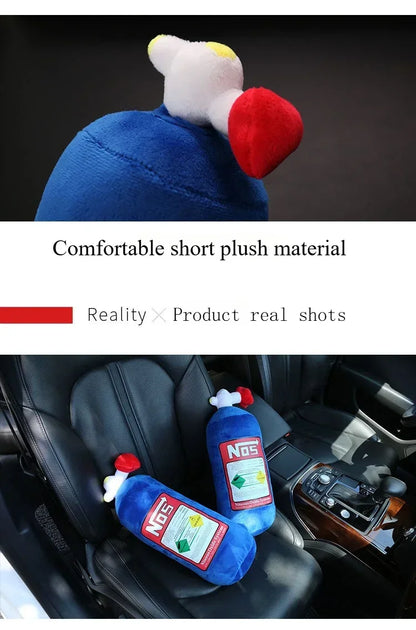 New Car Neck Pillow Car Headrest for Driver Front NOS Nitrous Oxide Bottle Car Decor Headrest Cushion Plush Pillow Auto Parts