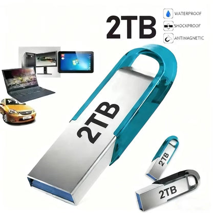 Lenovo 2TB USB 3.2 Metal Flash Drives Super High Speed Pendrive 1TB 512GB Pen Drives Portable USB Stick For Car Phone Computer