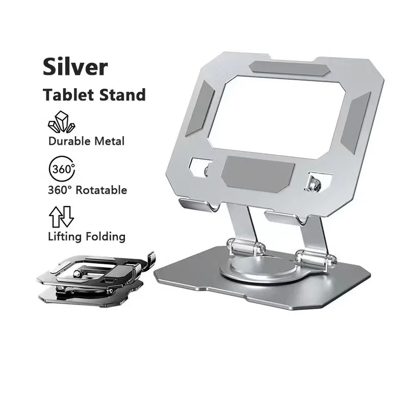 360° Rotatable Tablet Stand Adjustable Foldable Desktop Stand Holder Compatible For 4.7-12 Inch Ipad Pro/Air/Min Laptop Tablet