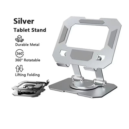 360° Rotatable Tablet Stand Adjustable Foldable Desktop Stand Holder Compatible For 4.7-12 Inch Ipad Pro/Air/Min Laptop Tablet