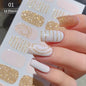 14/16Tips Full Cover Gradient Nail Stickers Multi Color Self Adhesive Slider No Need UV Lamp Cured Press ON Nail Decal