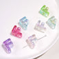 10pcs New Acrylic Iridescent Beads DIY Keychain Mixed Color Letter Beads Bag Charm Phone Chain Jewelry Making Beads Gifts Giving