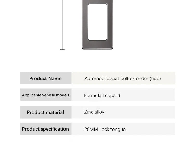 Car Vehicle Seat Belt Buckle Seatbelt Lock Buckle Plug Seat Belt Extender Accessorie For BYD Formula Leopard 8 5 Ti3 Ti7 Formula