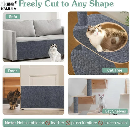 Cat Carpet Cat Scratching Mat Trimmable Self-Adhesive Carpet DIY Climbing Scratcher Scratch Furniture Protector Covering Posts