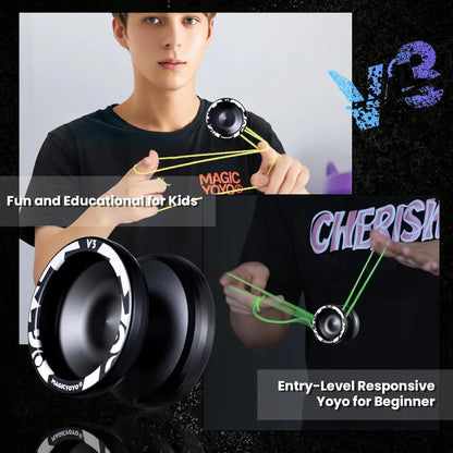 MAGICYOYO V3 Yoyo for Kids 8-12 or Above, Responsive Yoyo Professional with Dual Function, Professional Trick Yo yo for Adults w