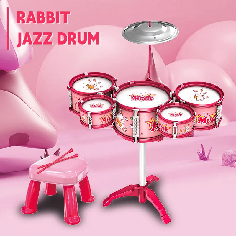 Drums, Jazz Drums, Music Enlightenment for Children and Babies, Toys, Imitation Musical Instruments, Beginners Practicing Music