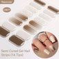 Gradient Auroras Semi Cured Gel Nail Strips Sparkly Shinning DIY Gel Polish Stickers for Nails Works with UV/LED Nail Lamps