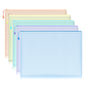 5pcs Mesh Zipper Pouch Document Bag Waterproof Zip File Folders A4 School Office Supplies Pencil Case Storage Bags