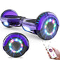RCB KIDS Hoverboard Two Wheel Self Balancing Scooter 6.5" with Bluetooth Speaker LED Lights Ride On Toy Gift for Kids & Adults