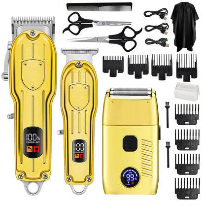 Hair Clippers Electric Razor Shavers for Men USB Rechargeable Clippers and Trimmer Beard Trimmer Barber Kit Professional Clipper