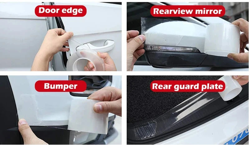 Transparent Car Door Protector Stickers Anti Scratch Nano Tape Auto  Trunk Sill Scuff Protector Film Door Edge Protective