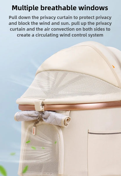 Foldable Pet Cart Strollers Basket Change Direction Medium Dogs Strollers Detachable Cat Dog Trolley Carrier Wheels Outdoor