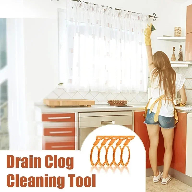 Hair Dredging Hook Sewer Unblock Tools Unblocker Pipes and Sinks Drain Clog Remover Toilet Drainage Outlet Cleaning Supplies