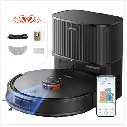 Laresar L20 Robot Vacuum Cleaner 5000Pa Smart LDS Navigation Self-emptying Station APP Control Home Floor Mopping Carpet Clean