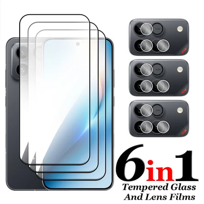 6in1 For Honor Win Glass For Honor Win RT Tempered Glass 2.5D Full Cover Glue Screen Protector For Honor Win Lens Film