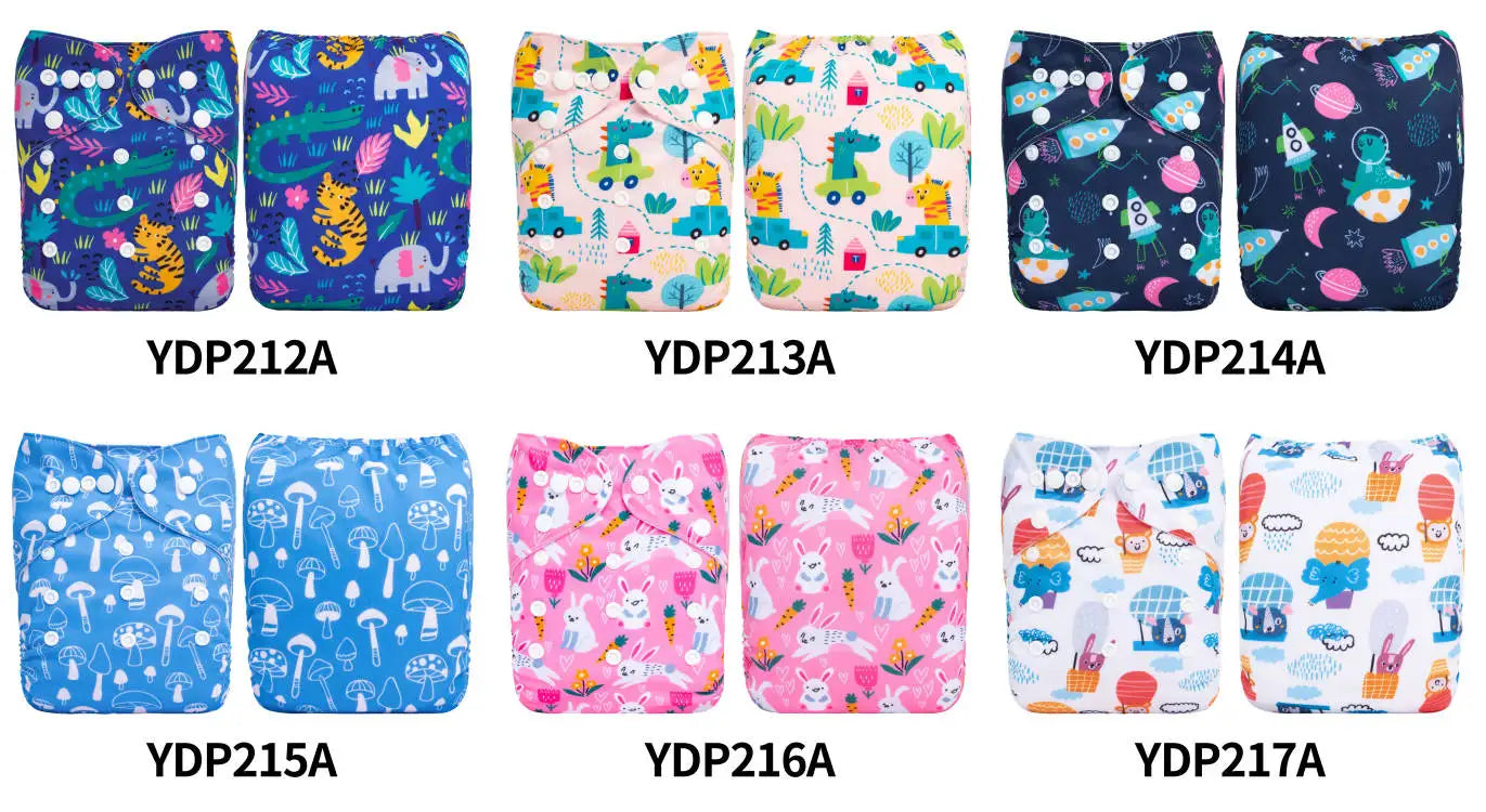 U Pick ALVABABY Digital Position Cloth Diapers Baby Reusable Modern Cloth Nappy for Baby with 1pc Microfiber Insert