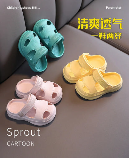 Children's Cave Shoes, Summer Boys, Baby Non-slip Soft Soled Beach Shoes, Girls' Baby Cartoon CHILDREN'S Slippers