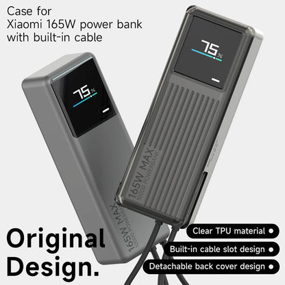 Sikai TPU case for Xiaomi 165W Power Bank 10000mAh PB1165MI with Built in USB C Cable Portable Charger Travel Storage Case
