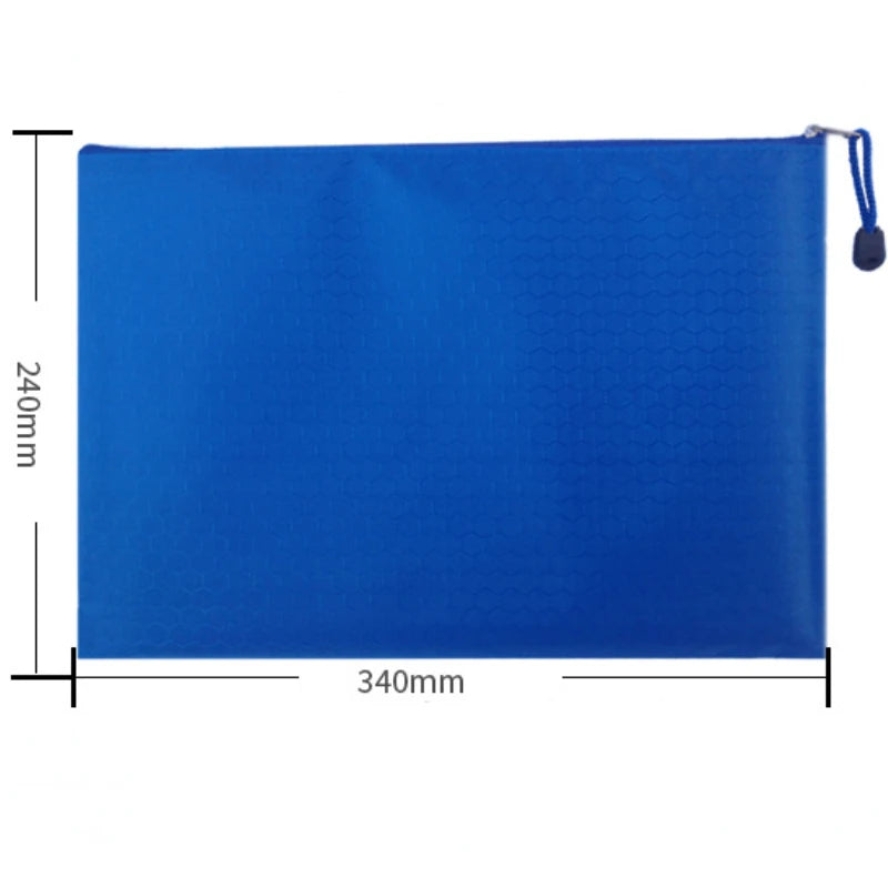 A4 Waterproof Canvas File Folders Football Pattern Thick File Bag Student Teacher Document Bag Business School Supplies