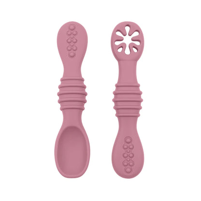 Baby Spoon Fork Set Food Grade Silicone Sticky Spoon Children Cutlery Training Spoon Feeding Tableware Soft Kitchen Accessories