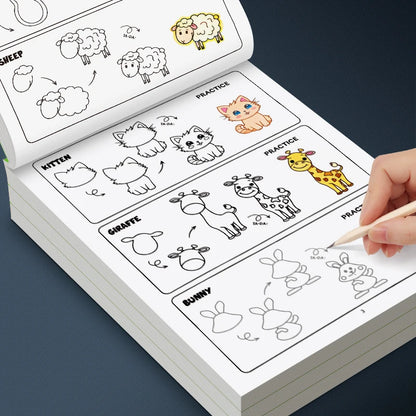 How to Draw Animals Step-by-Step Drawing Book- Learning Painting , Perfect for Creative Writing & Color Kids Drawing Book