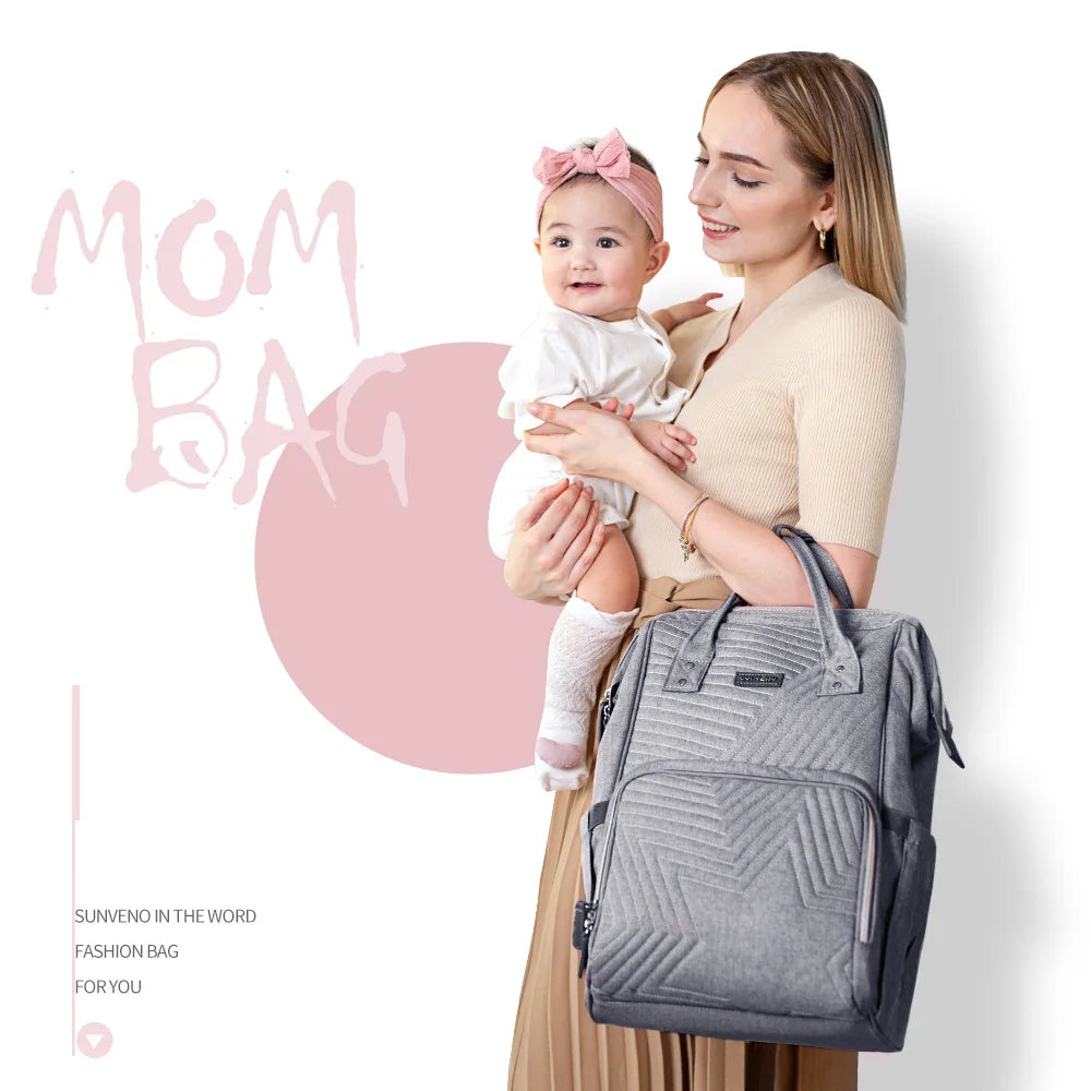 Sunveno Original Diaper Bag Travel Baby Bags Mommy Backpack Organizer Nappy Maternity Bag Mother Kids