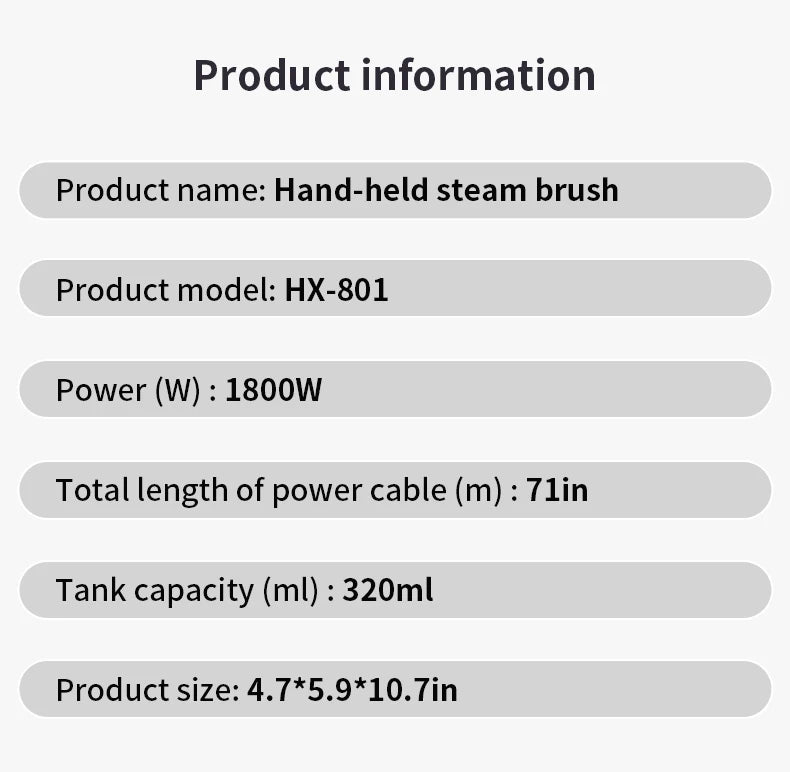 HOMEFISH 2025 Touchscreen Heatproof Handheld Hanging Steam Iron Mini Vertical Iron Brush