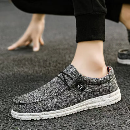 Men's Casual Shoes Lightweight Loafers Soft man Canvas Shoes Vulcanized Shoes for men Driving Flat Shoe Slip-on Outdoor Sneakers