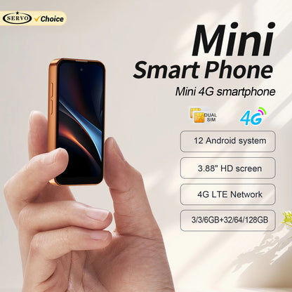 SERVO 19 Air 4G LTE Mini Smartphone Android 12.0 OS Play Store 6GB+128GB Face Unlock OTG 2 SIM 3.88" Screen Pocket Smart Phones