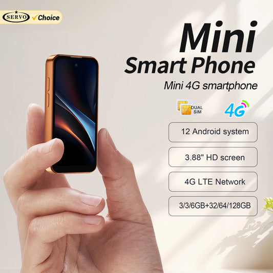 SERVO 19 Air 4G LTE Mini Smartphone Android 12.0 OS Play Store 6GB+128GB Face Unlock OTG 2 SIM 3.88" Screen Pocket Smart Phones