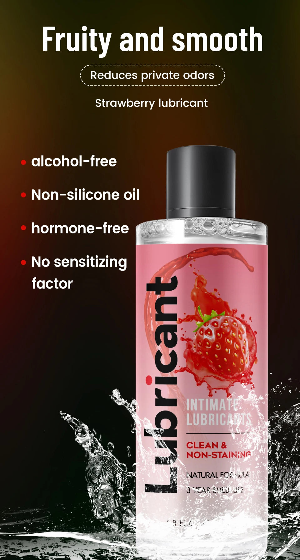 Bed Game 200ml Anal Lubricants Fruit Water Based Sex Silky Smooth Texture Lubricant Love Gel Exciter For Adult toy lubricant