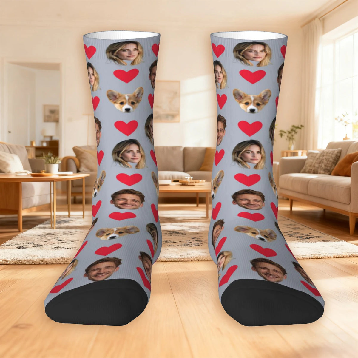Customized socks for men and women Face-themed funny expression socks Personalized photo-customized socks Birthday gifts