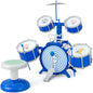 Children's Drum Set, Drum Set with Stool, Music Stand & Foot Pedal, Percussion Instrument Drum Set for Children