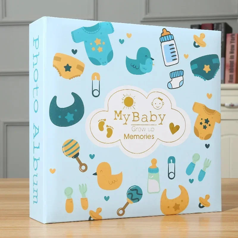 Baby Photo Album Growth Record Photo 6-inch Collection Writable 200pcs Photos Album Large Capacity Paper Core Bag Souvenir Album