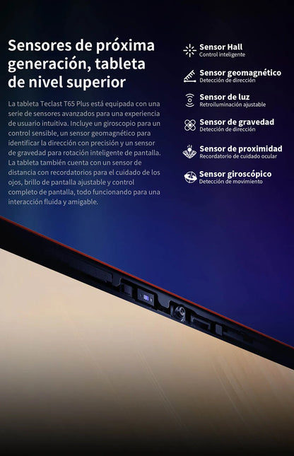 Teclast T65 Plus, 13.4" Tablet, 120Hz Maximum Display, Android 15, Max. 20GB RAM+256GB ROM, Helio G99, 8 cores, 1920x1200, 4G networks and calls, dual SIM card slots, 5G WiFi, GPS, 13MP+8MP