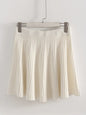 Autumn Knit White Mini Pleated Skirts For Women A Line Skirt Gray High Waist Women Knitted Pleated Short Skirts Korean Fashion