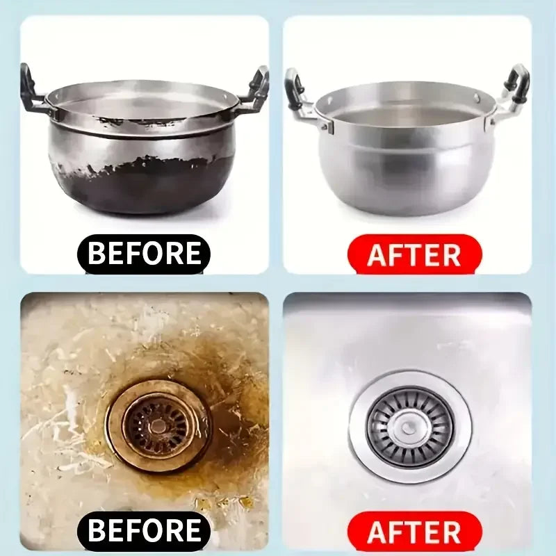 Multi-functional Metal Polishing Paste - Quick Chrome Repair, Shine Restoration and Rust Remover - Suitable for Cars and Motorcy