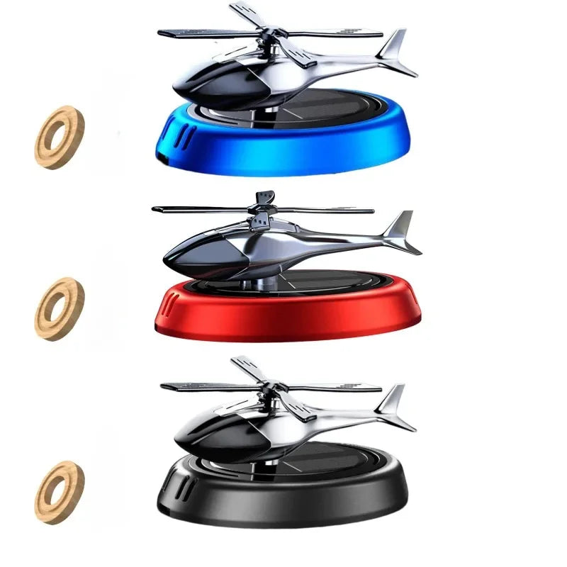 Solar Car Air Freshener Car Center Console Perfume Helicopter Decoration Car Interior Solar Car Rotating Perfume