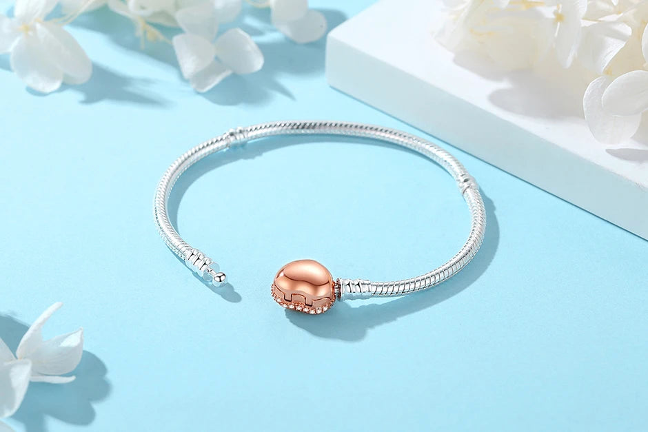 Original 925 Sterling Silver Bracelets Love Heart Moon Flower Butterfly Pave CZ Bracelets For Women DIY Jewelry Party Gift
