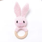 1Pc Baby Teether Wooden Crochet Rattle Toy BPA Free Baby Mobile Play Gym Wood Rodent Rabbit Rattle Newborn Educational Toy Gifts
