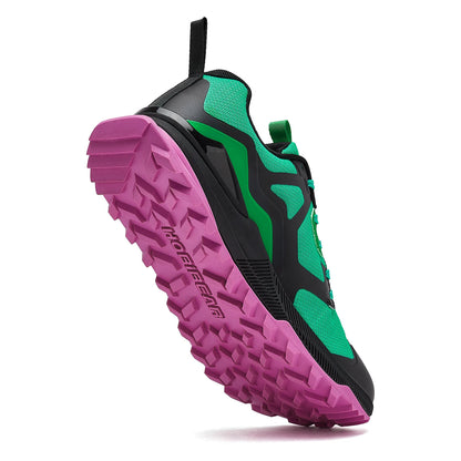 HOBIBEAR Unisex Hiking Shoes Women Men Trail Running Outdoor Sneakers Artificial Leather Non Slip Lace-Up Walking Shoes