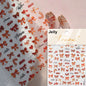 1pcs 5D Diamond Japanese White Lace Bow Nail Art Stickers Pearl Rhinestones Nail Decoration Adhesive Decals Slider DIY Accessory