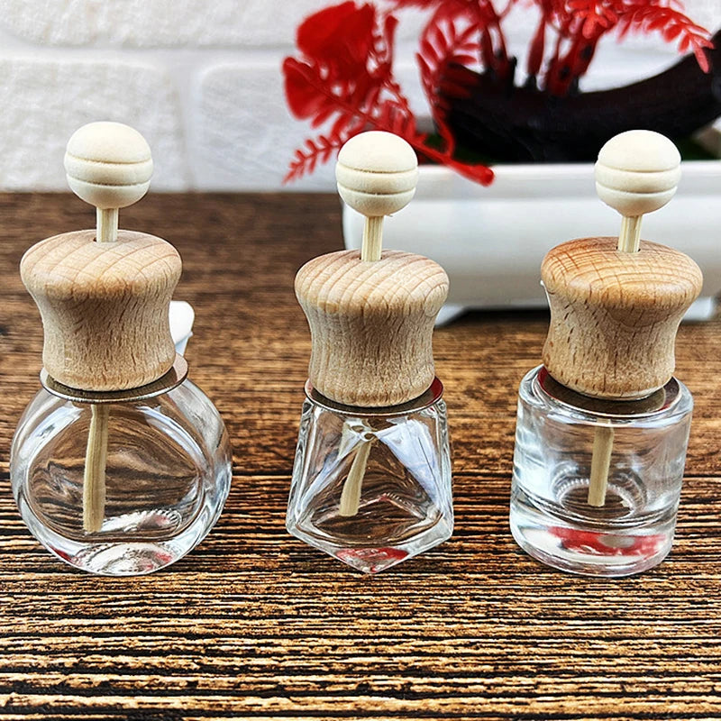 B*1PCS Car Air Freshener Perfume Clip Essential Oil Diffuser Vent Empty Glass Bottle Aromatherapy Decoration