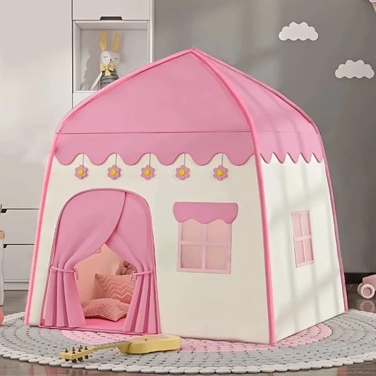 Large Pink Flower Princess Play Tent for Kids Perfect for Role-Playing and Dress-Up, Play Tent Playhouse Decor Durable Play Tent