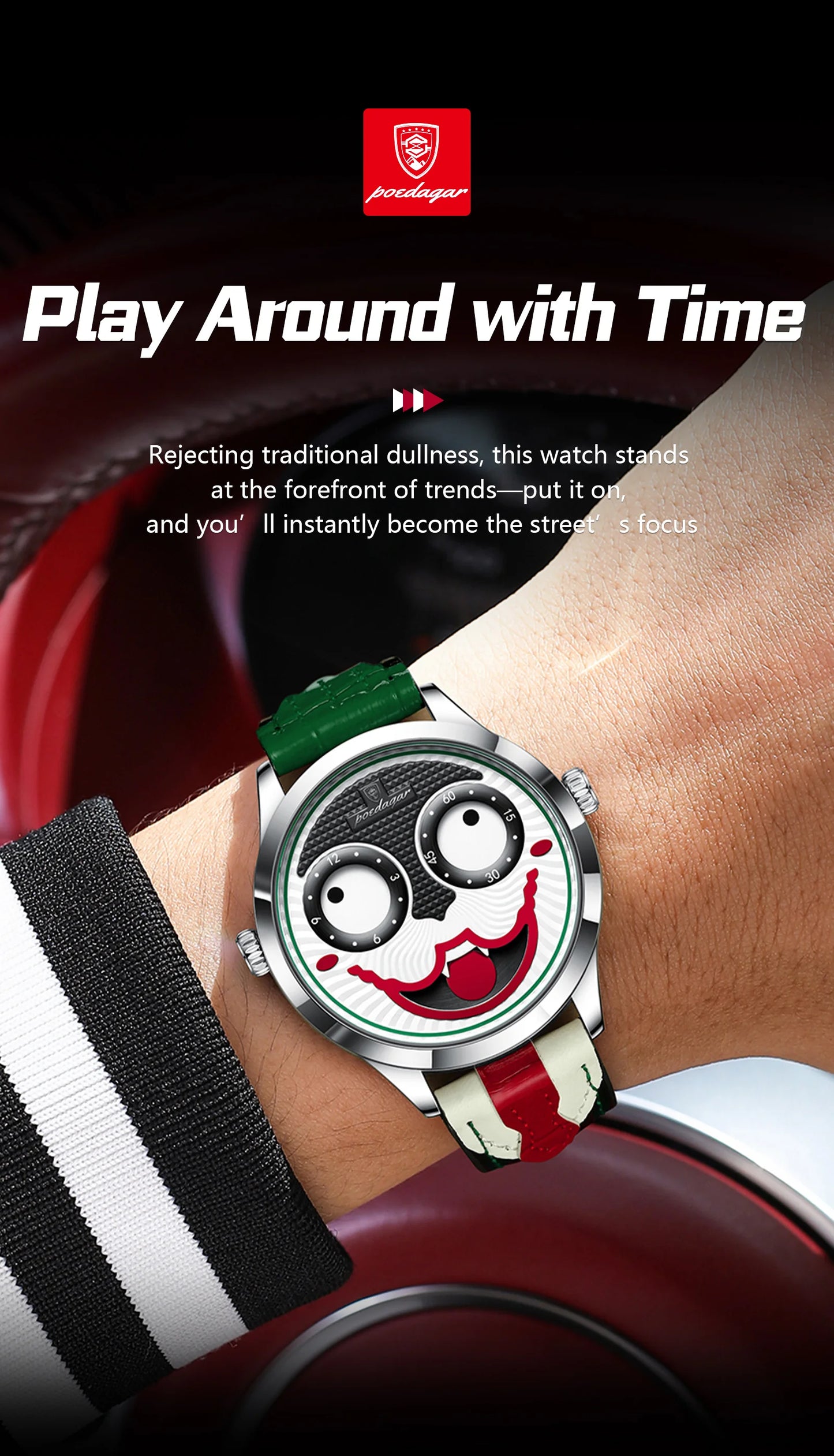 POEDAGAR Top Original Watch For Man Luxury High Quality Waterproof Man Wristwatch Quartz Leather Men's Sports Watches Male Reloj