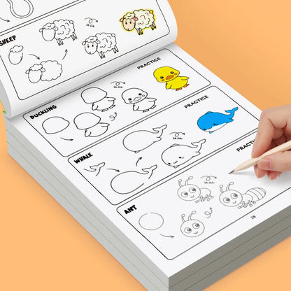 How to Draw Animals Step-by-Step Drawing Book- Learning Painting , Perfect for Creative Writing & Color Kids Drawing Book